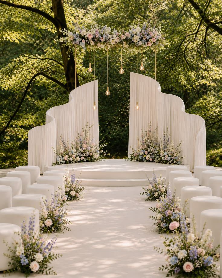 A sculptural garden ceremony designed by Abhises